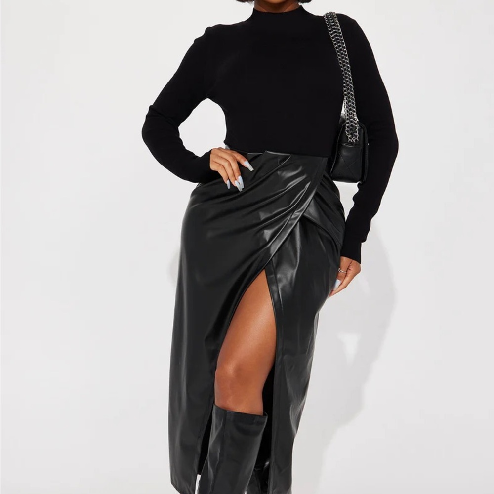 Fashion Nova Faux Leather Dress